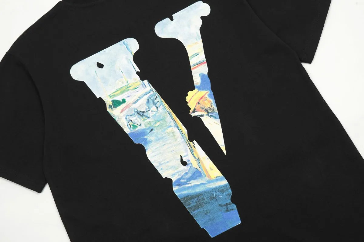 Monet Painting T-Shirt White Black