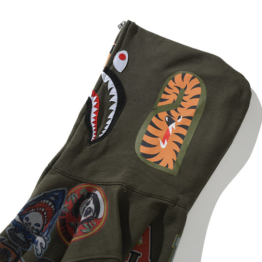 BAPE Shark Tiger Head Zipper Hoodie - image 5
