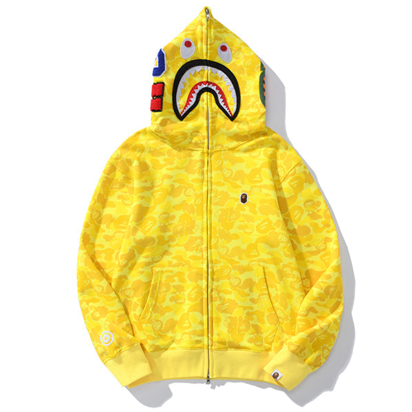 BAPE Shark Yellow Zipper Hoodie - image 3