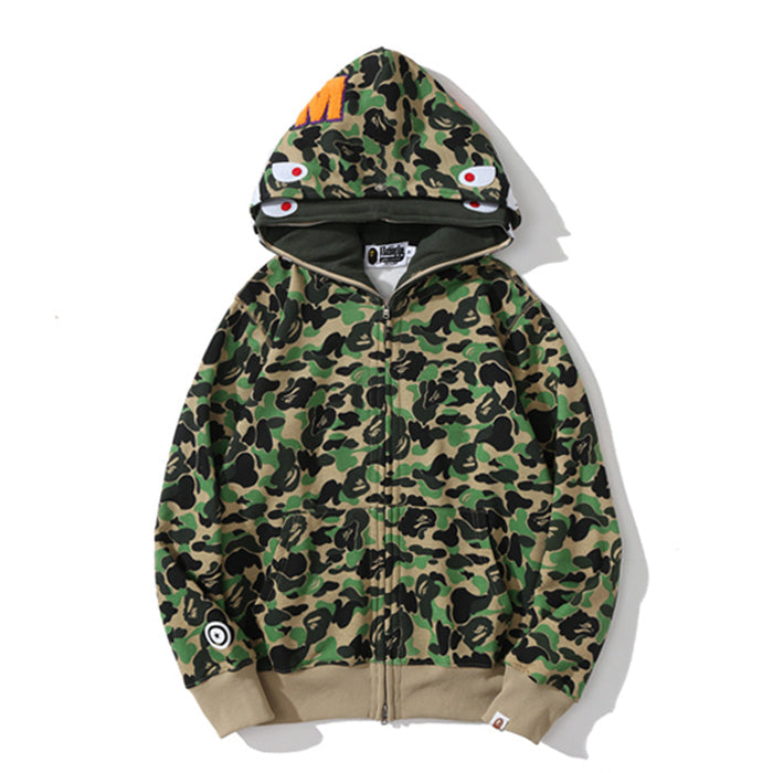 BAPE Double-hat Big ABC Camo Shark Hoodie - image 7