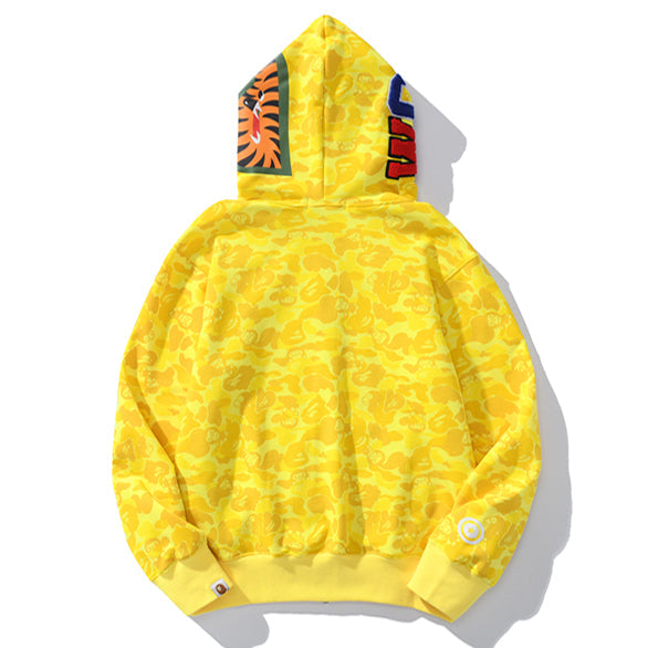 BAPE Shark Yellow Zipper Hoodie - image 2