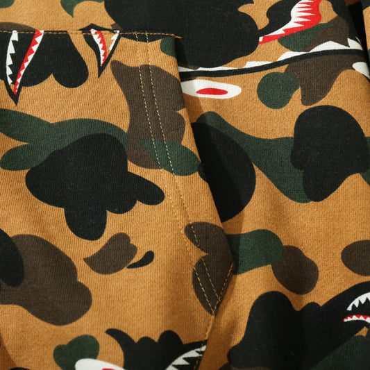 BAPE Colorblock Camo Shark Zipper Hoodie - image 7