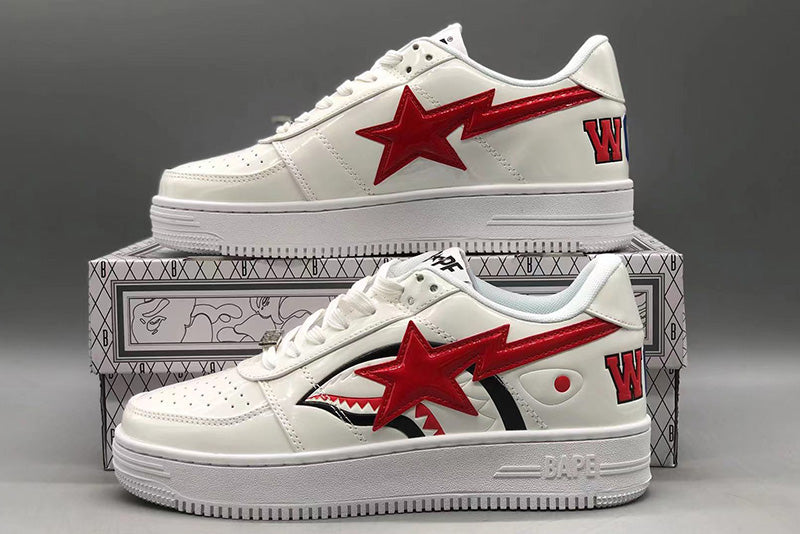 A Bathing Ape Bape Sta Low Shark White - image 1