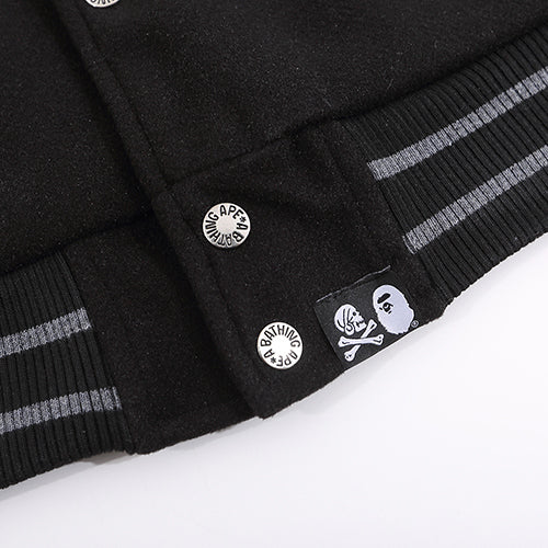 BAPE Leather Long Sleeve Baseball Jacket - image 8