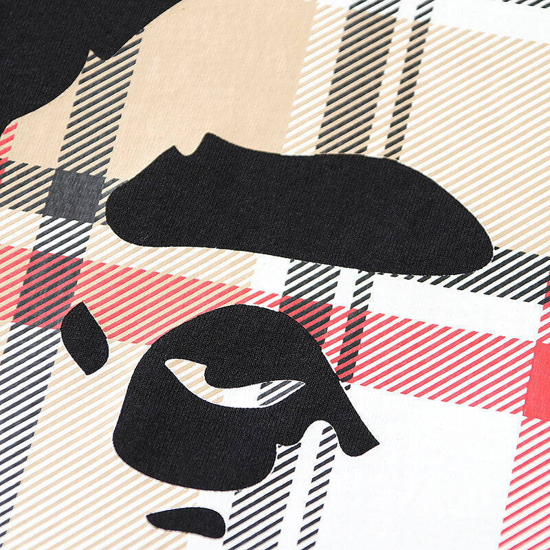 Bape Burberry Plaid Ape Head by Bathing Ape Tee - image 9