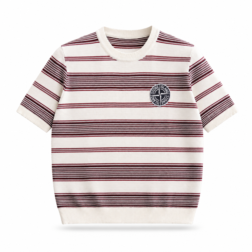 Stone Island Compass Embroidered Cotton T-Shirt