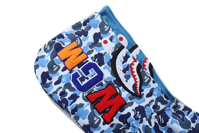 BAPE Double-hat Big ABC Camo Shark Hoodie - image 17