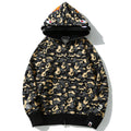 BAPE Camo Shark Zipper Double Hoodie - image 1