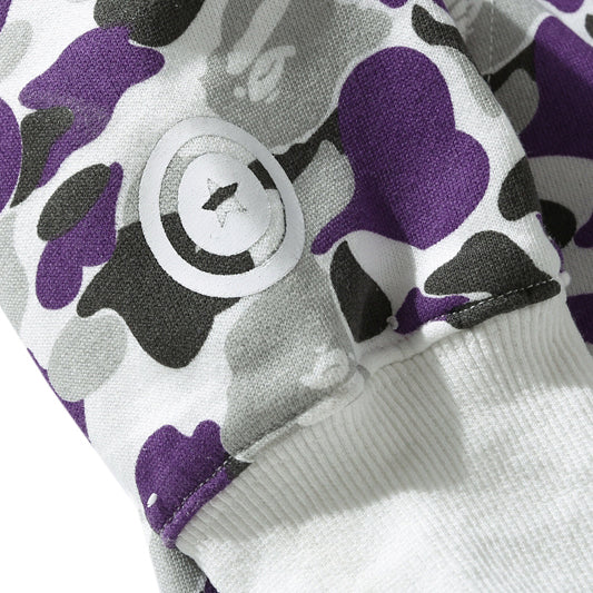 BAPE Purple Camo Shark Zipper Double Hoodie - image 9