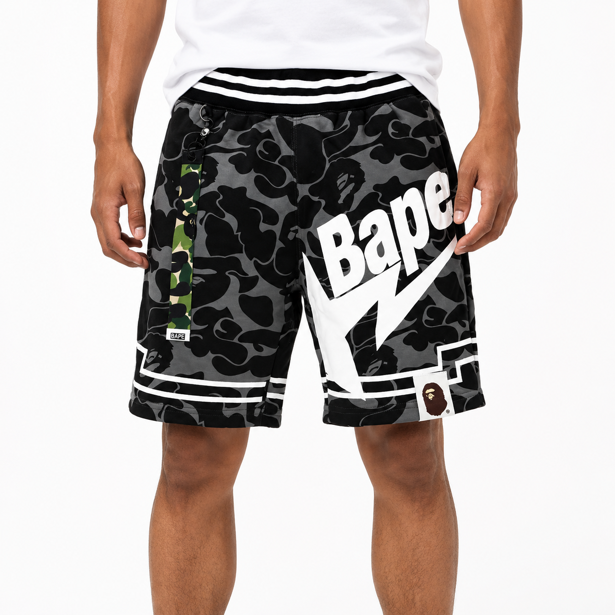 BAPE Lightning Camo Unisex Casual Shorts