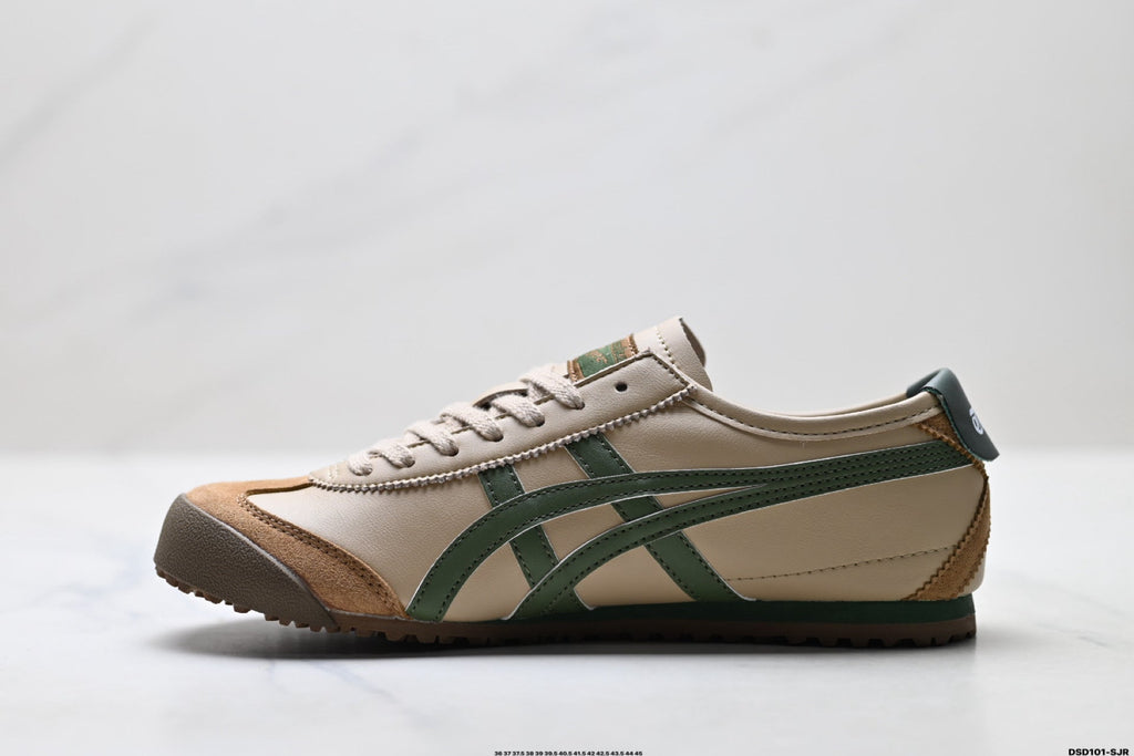 Onitsuka Tiger Retro Low Top Beige Green Gum Unisex Shoes Style 08 detail view 4