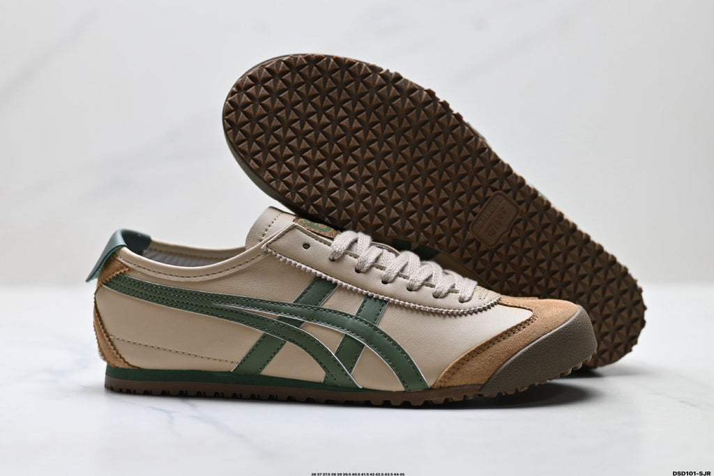 Onitsuka Tiger Retro Low Top Beige Green Gum Unisex Shoes Style 08 detail view 6