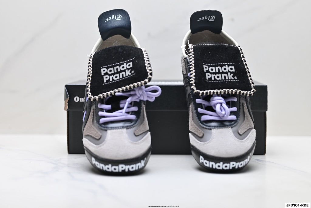 Onitsuka Tiger Retro Low Top Black Purple Unisex Shoes Style 30 detail view 8