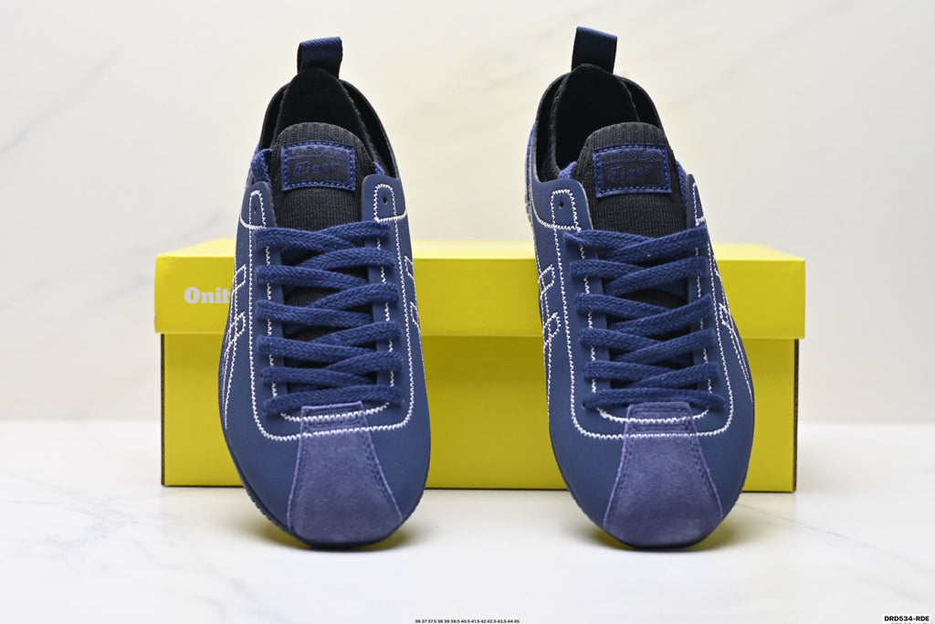 Onitsuka Tiger Low Profile Runner Navy Line Art Unisex Shoes Style 34 detail view 8
