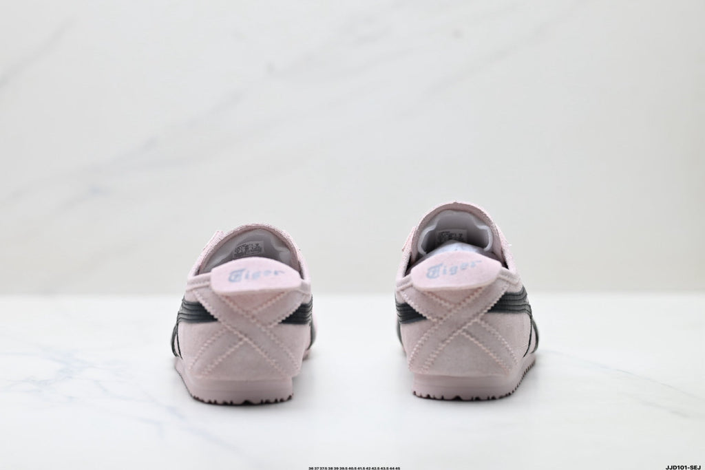 Onitsuka Tiger Retro Low Top Pale Pink Black Unisex Shoes Style 23 detail view 7