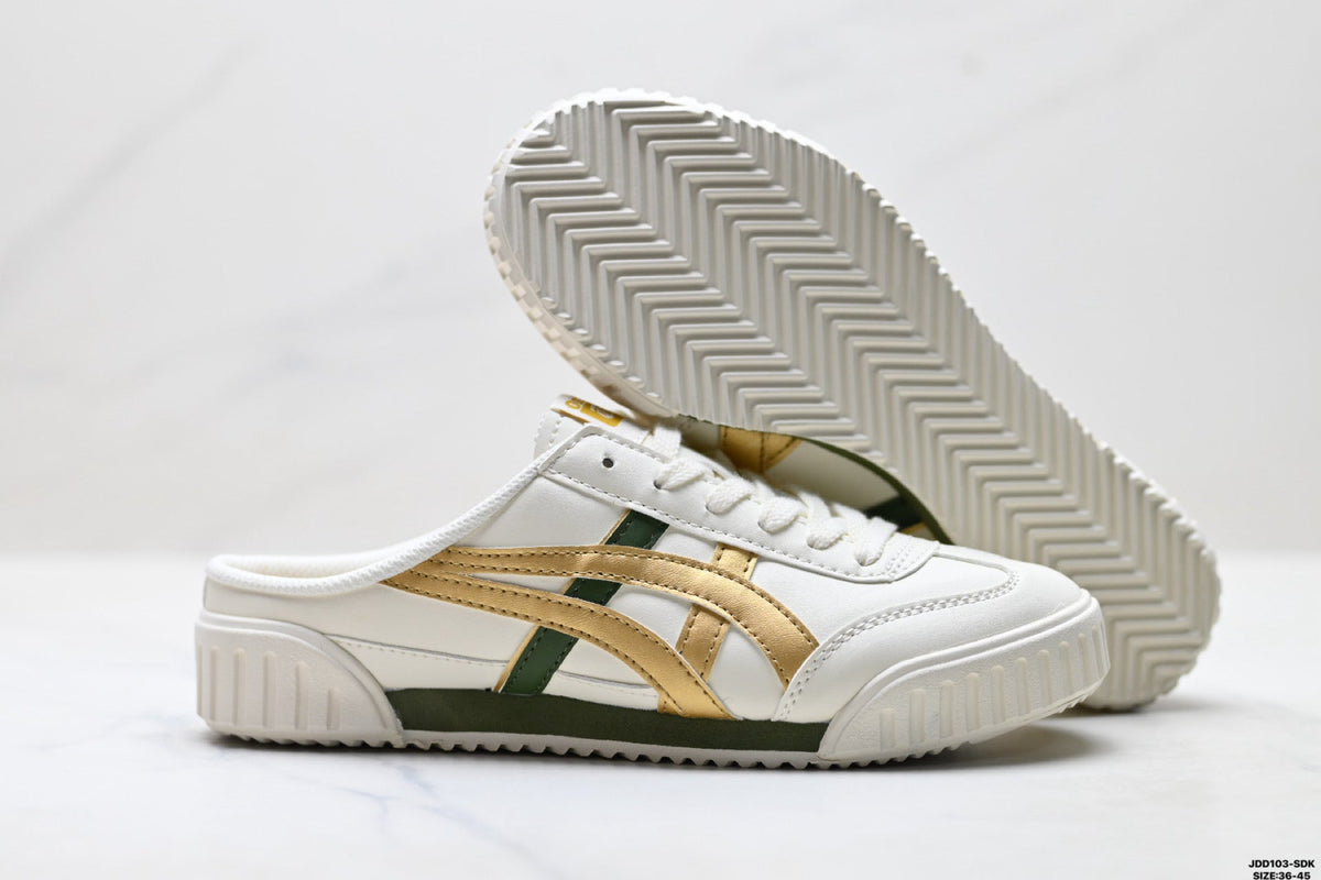 Onitsuka Tiger Retro Sabot Cream Gold Olive Unisex Shoes detail view 6