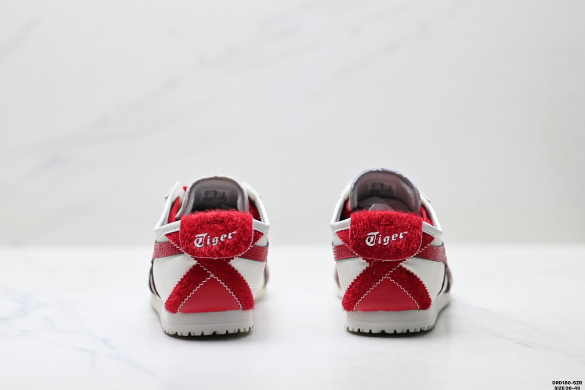 Onitsuka Tiger Retro Low Top White Red Unisex Shoes Style 17 detail view 7