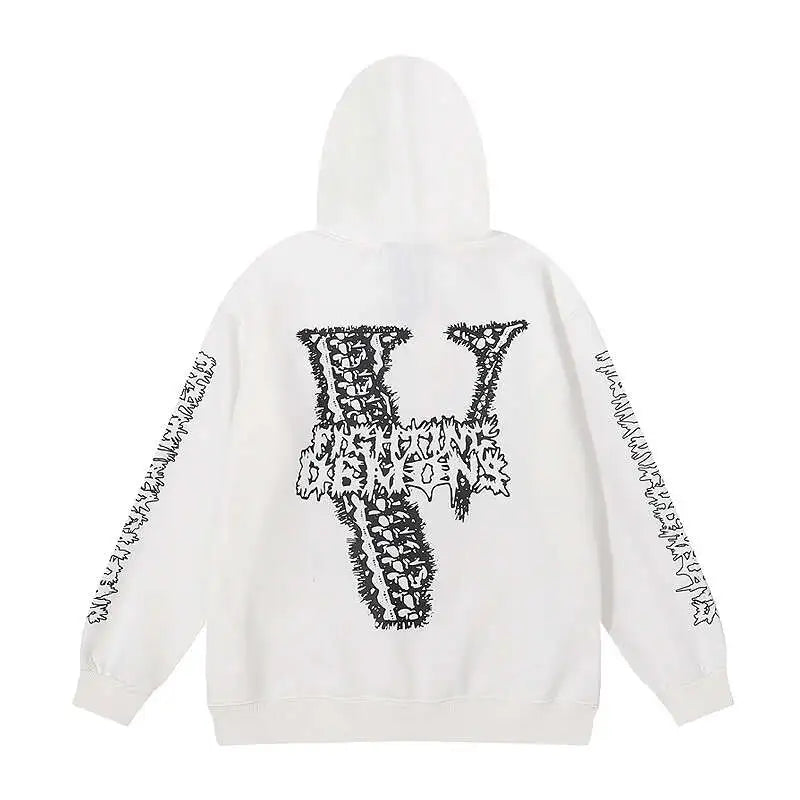 Fighting Demons Bone Hoodie
