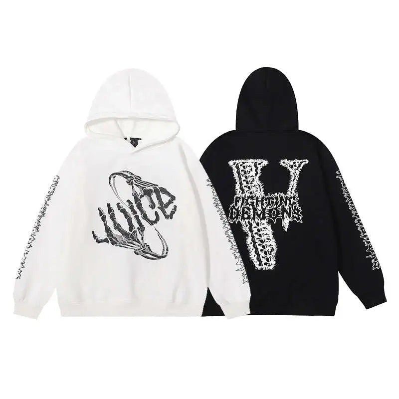 Fighting Demons Bone Hoodie