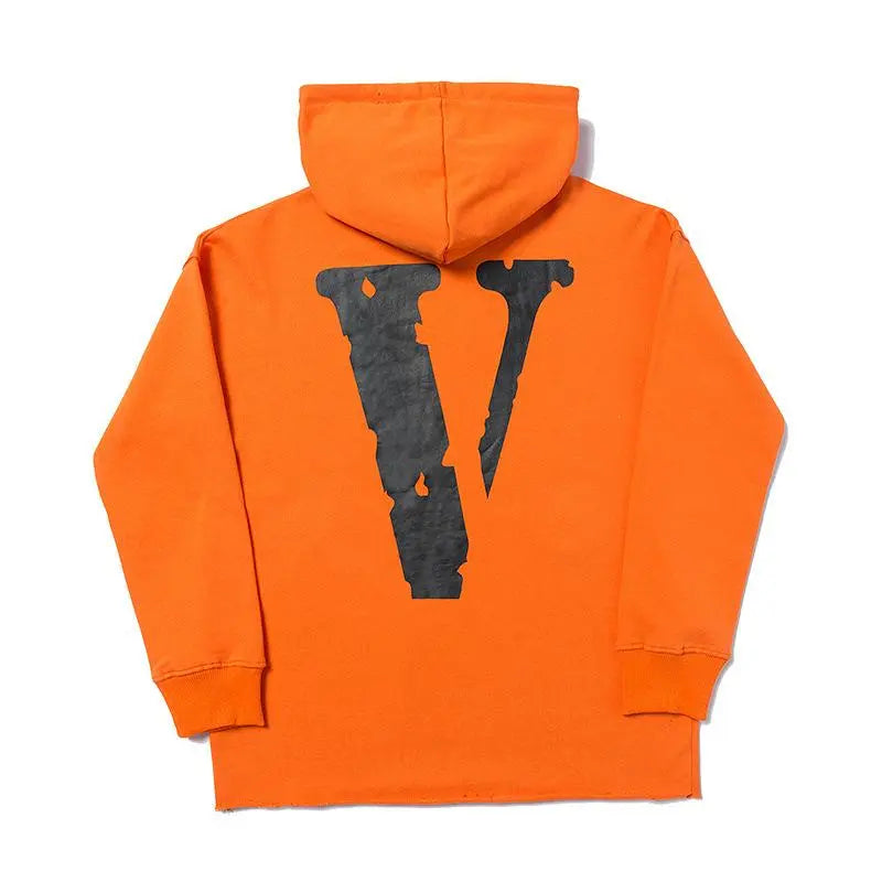 Friends Hoodie Blacke V Orange