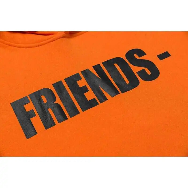 Friends Hoodie Orange And Black