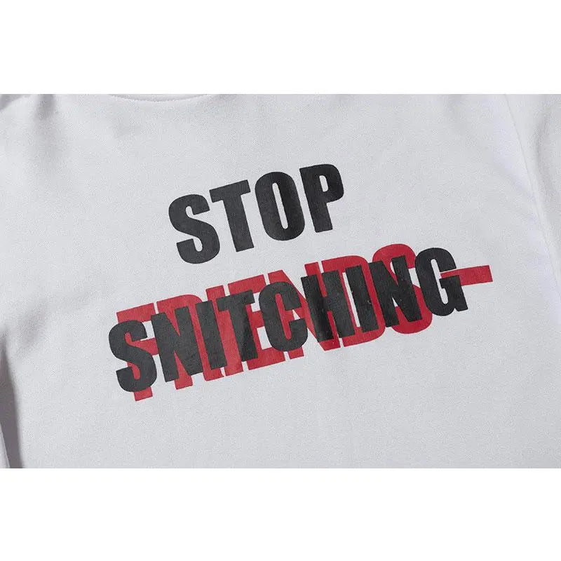 Friends Stop Snitching No Cap Hoodie
