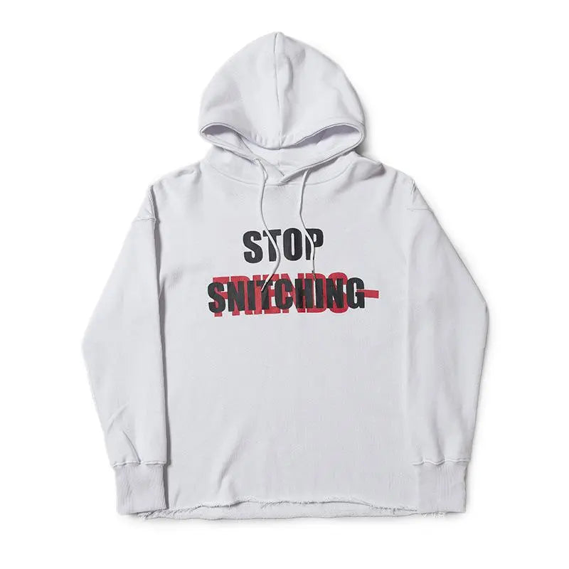 Friends Stop Snitching No Cap Hoodie