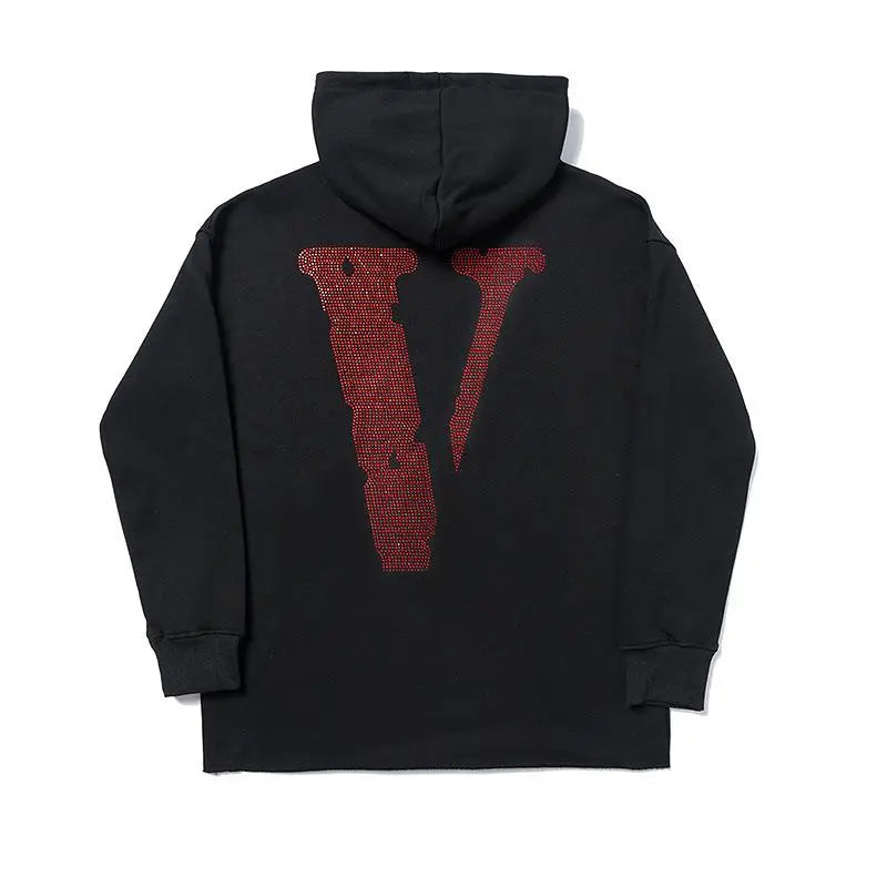 Staple Rhinestone Hoodie Red V